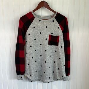 Polka Dot & Plaid Sweater